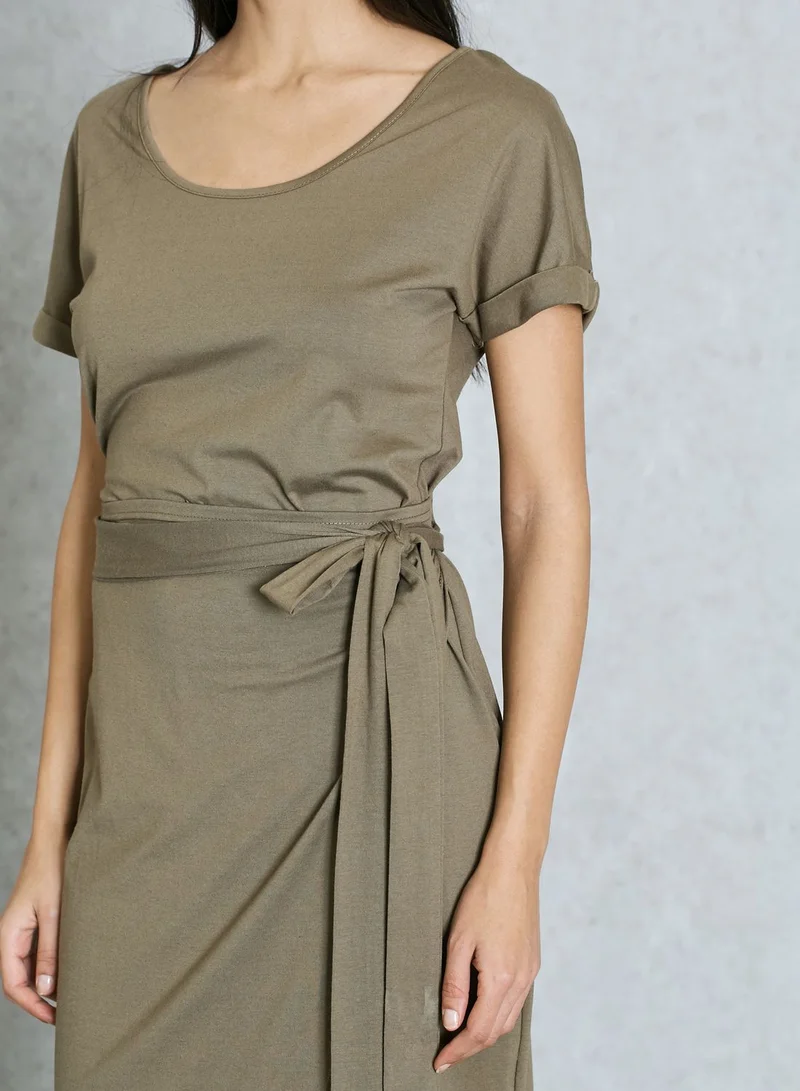 Never fully Dressed Belted Duster Dress
