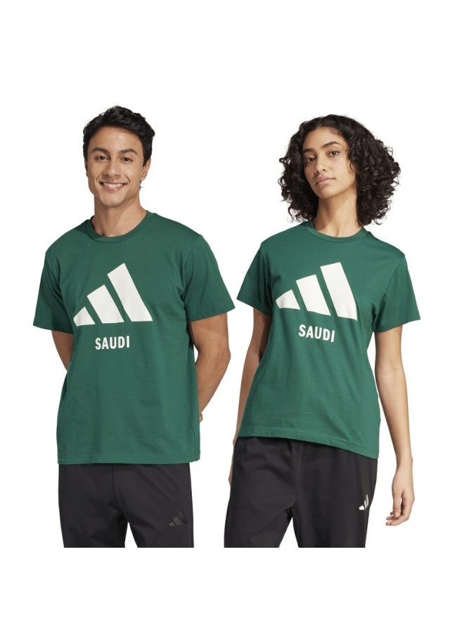 Adidas adidas SAUDI TEE Green Training T-SHIRTS for Unisex - 3XS - Image 4