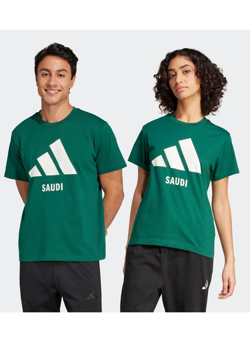 Adidas SAUDI TEE Green Training T-SHIRTS for Unisex - 3XS