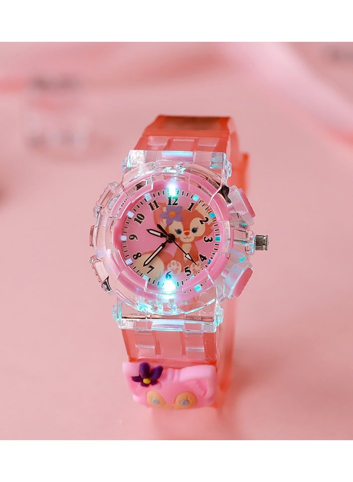Cartoon Fox Kids Watch with Light Effect, Children's Digital Pointer Quartz Watch, Cute Animal Design Electronic Watch - Image 1