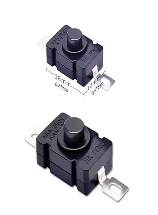 UNIVERSAL HUB Self Locking Switch DC 260V 1.5 A Tactile Tact Switch 2Pin On Off Push Button Switch DIY Electronics Accessories 20-Pcs - Image 2