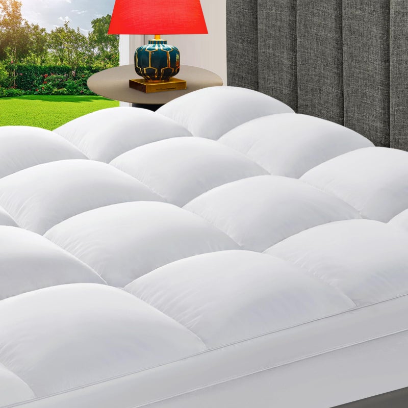 CHOKIT Full Mattress Topper, Extra Thick Pillow Top Mattress Pad for Back Pain Relief, Cooling Bed Topper Mattress Cover with 8-21 Inch Deep Pocket - Image 1