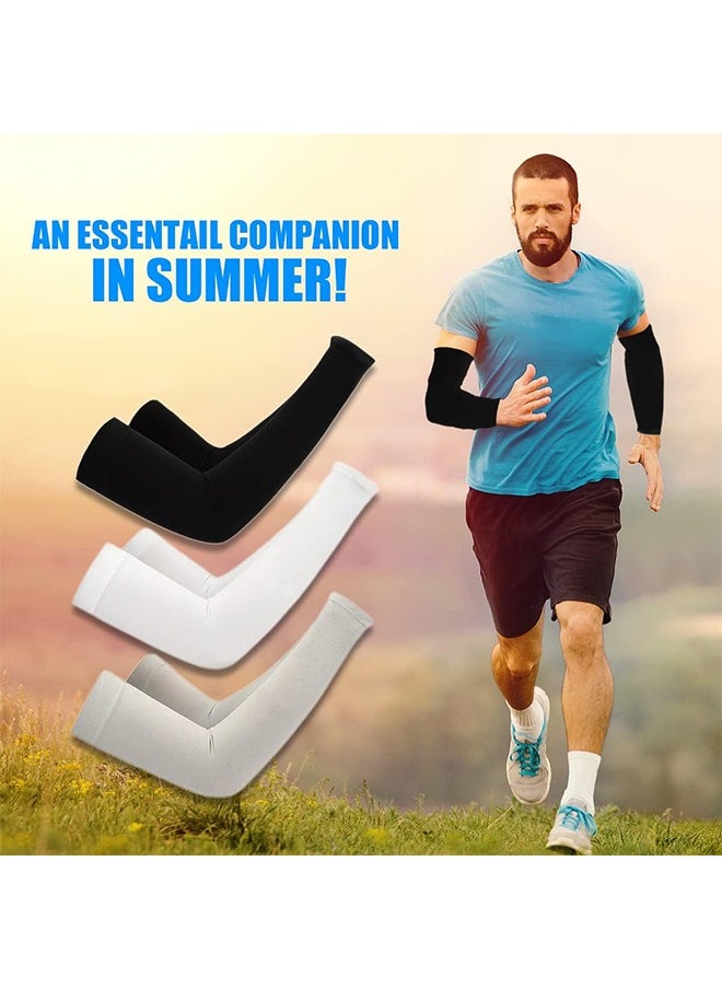 Generic - 3 Pairs Cooling Arm Sleeves, arm sleeves for men, hand sleeves, UV Sun Protection Cooling Arm Cover for Women Men, Arm Protection for Basketball Golf Cycling Running Driving - Image 1
