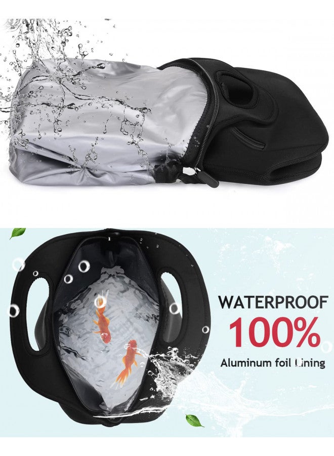 yookee home yookee home Neoprene Lunch Bag for Women Insulated Lunch Bag for Men Small Lunch Cooler Lunch Box Insulated Bag Thermal Lunch Bag Waterproof Leak Proof Freezable Lunch Bag Kids Lunch Tote Bag Black - Image 5