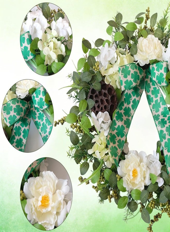 Egolot 24 Inch Spring Hydrangea Flower Wreath for Front Door, Spring Summer Penoy Lotus Pod Wreath Indoor Outdoor, Rustic Farmhouse Everyday Floral Wreaths - Image 2