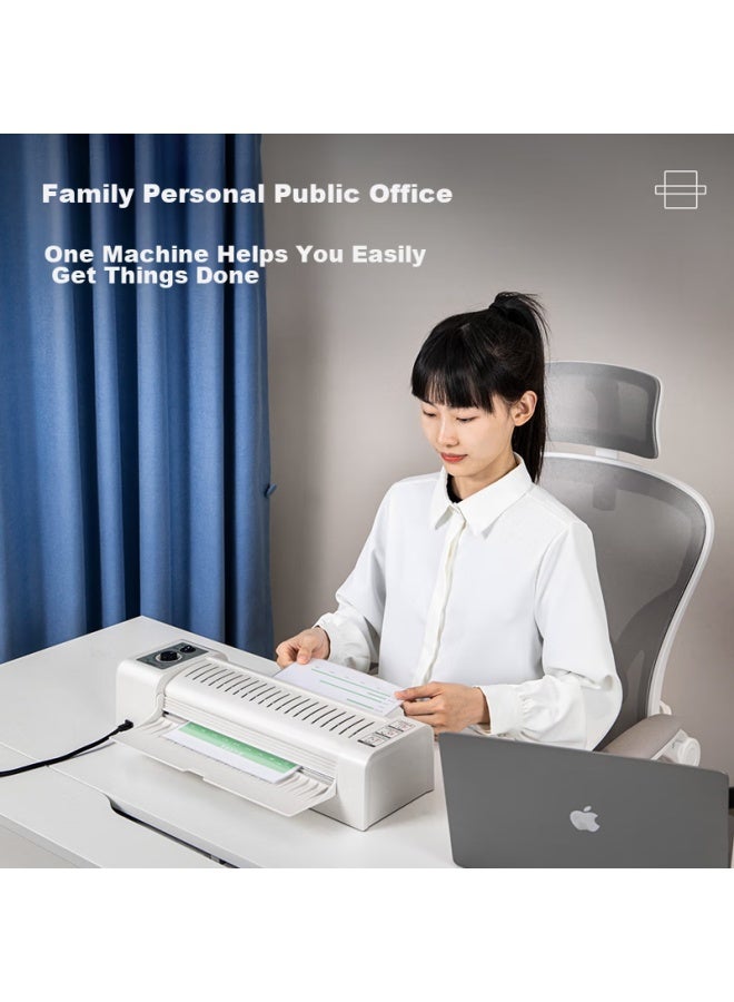 Deli A3/a4 Home And Office Laminator, Six Adjustable Settings, Automatic Film Feed And Retraction, For Photos And Documents, Cold And Hot Lamination, Gray 3892 - Image 2