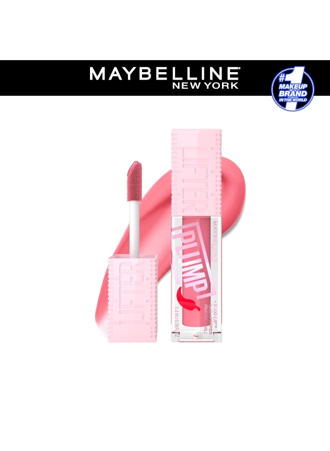 MAYBELLINE NEW YORK MAYBELLINE LIFTER PLUMP PLUMPING LIP GLOSS WITH CHILI PEPPER, INTENSE HYDRATION & LASTING PLUMP, 001 BLUSH BLAZE Blush Blaze  - Image 1