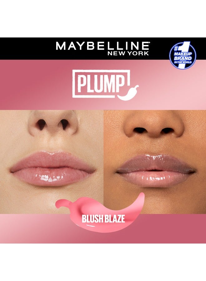 MAYBELLINE NEW YORK MAYBELLINE LIFTER PLUMP PLUMPING LIP GLOSS WITH CHILI PEPPER, INTENSE HYDRATION & LASTING PLUMP, 001 BLUSH BLAZE Blush Blaze  - Image 4