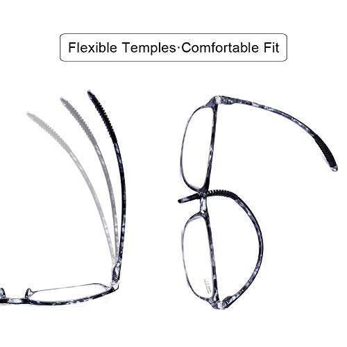 DOOViC Computer Reading Glasses 4 Pack Blue Light Blocking Glasses Anti Eyestrain Flexible Lightweight Readers for Women Men 2.00 Strength - Image 4