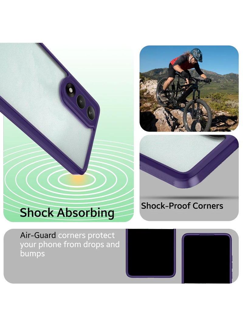 Wtech OnePlus Nord 5 / OnePlus Ace 5 Ultra 5G 2025 Hybrid TPU Silicone with Raised Armour Bumpers Slim Case Cover (MCAPSA) - Clear/Eggplant Purple - Image 3