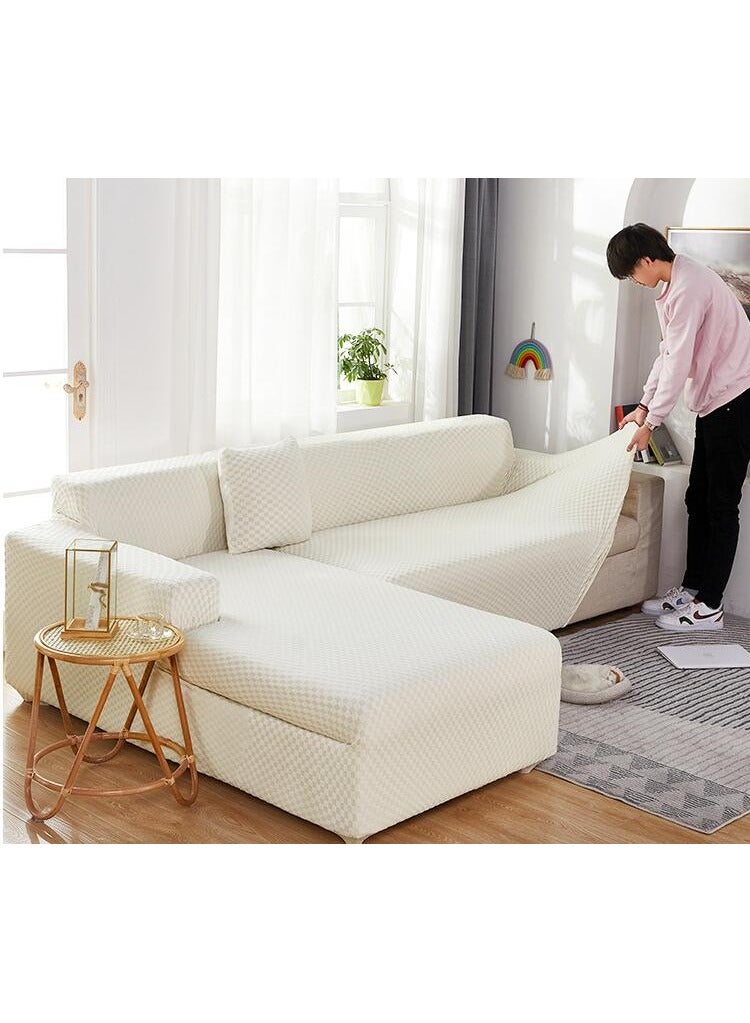 1 قطعة سميكة غطاء أريكة الزاوية المرنة 2 غطاء أريكة الأريكة لكرسي أريكة الأريكة ، 145-185 سم - Image 3