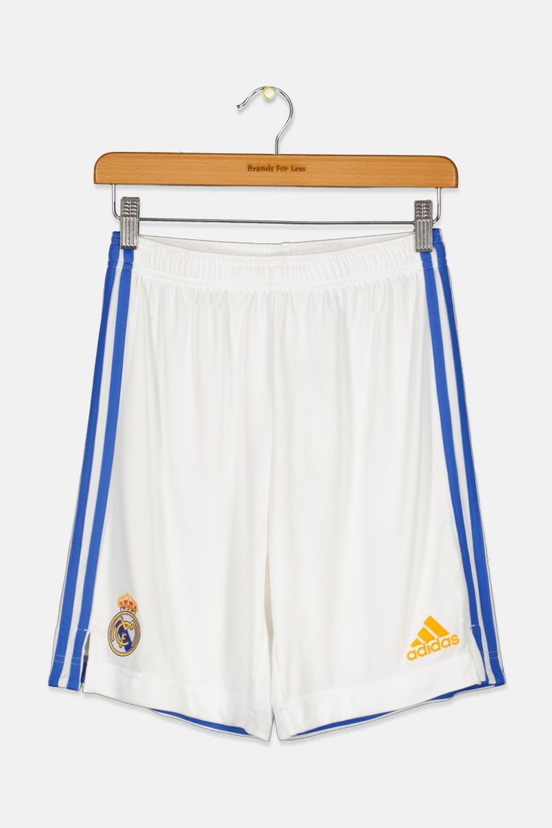Adidas Kids Boy Sportswear Fit Real Madrid 21/22 Home Shorts, White Combo - Image 1