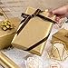 Yarcony Shimmer Gold Wrapping Paper Champagne Matte Wrapping Paper for Gifts Solid Color Pearlylustre Gift Wrap Paper for Wedding Valentines Day Birthday Baby Shower Christmas17 Inch X 33 Feet - Image 4