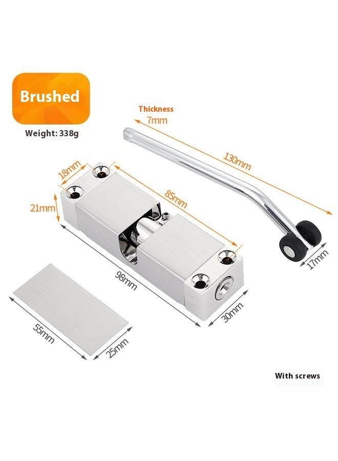 Automatic Door Closer, aluminum alloy Safety Spring Door Closer Adjustable 40-120 kg Closing Door Hinge (Black) - Image 2