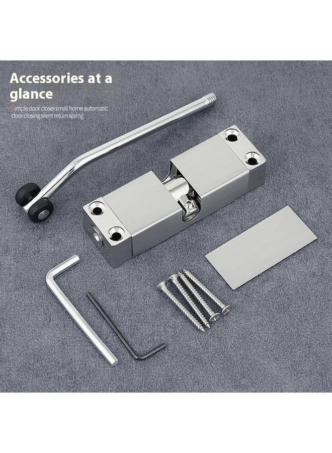 Automatic Door Closer, aluminum alloy Safety Spring Door Closer Adjustable 40-120 kg Closing Door Hinge (Black) - Image 3
