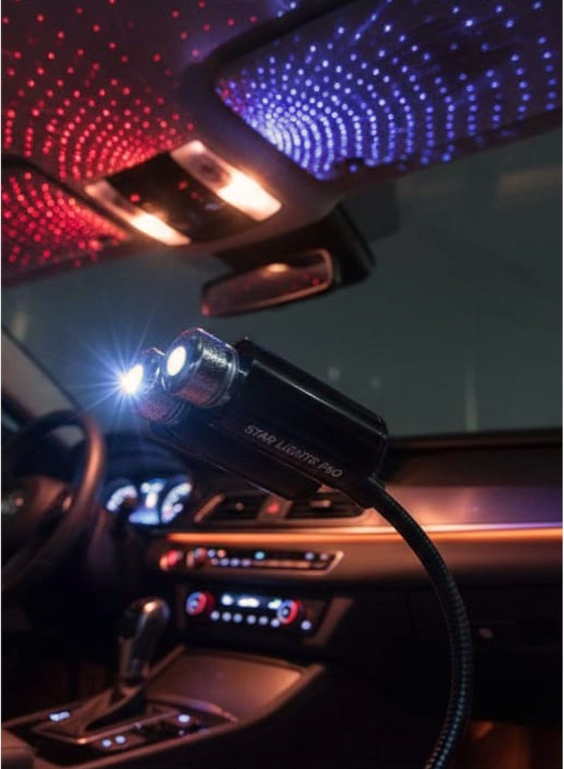 LED Lamp for Displaying Stars on the Car Ceiling, Multi-mode USB Ambient Lighting with Voice Control and Breathing Mode for Rooms and Parties - Image 1
