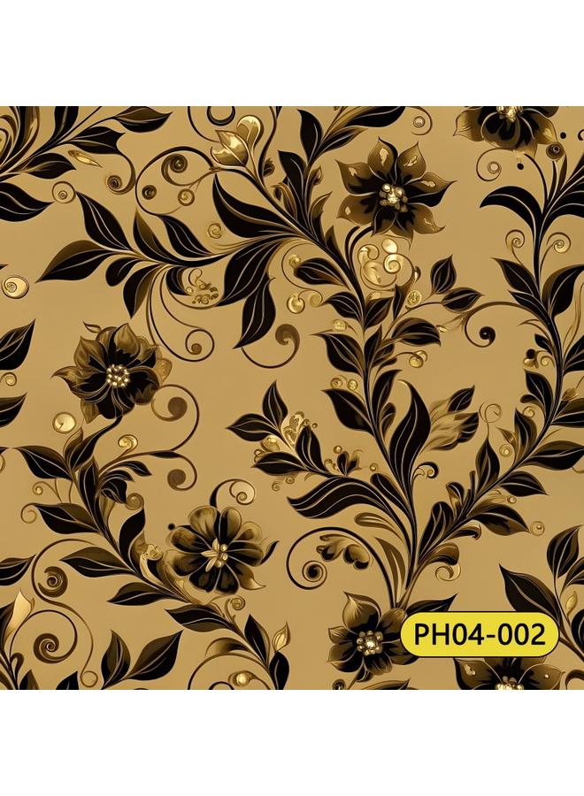 Retro Plant Flower Wallpaper TV Background Wall High-end Furniture Stickers Refurb Stickers Thickened Wallpaper - Image 1