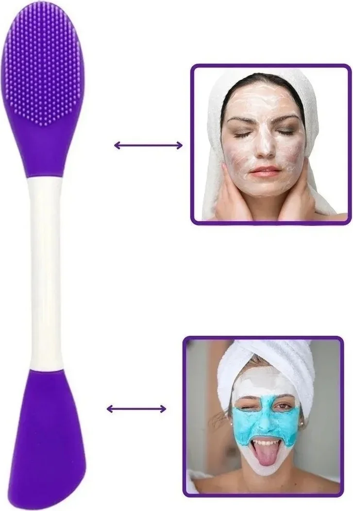 Safestore Double Sided Mask Brush and Blackhead Cleaner Peeling Brush Mask Peeling Brush