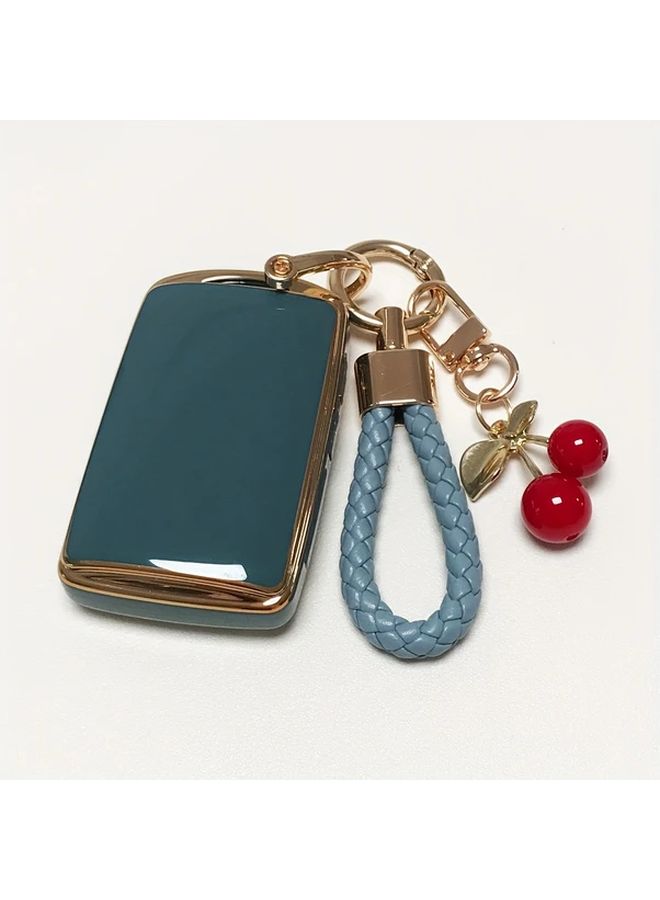 Red TPU Key Fob Cover Protector with Keychain for 2019 2021 Mazda Models - Image 3