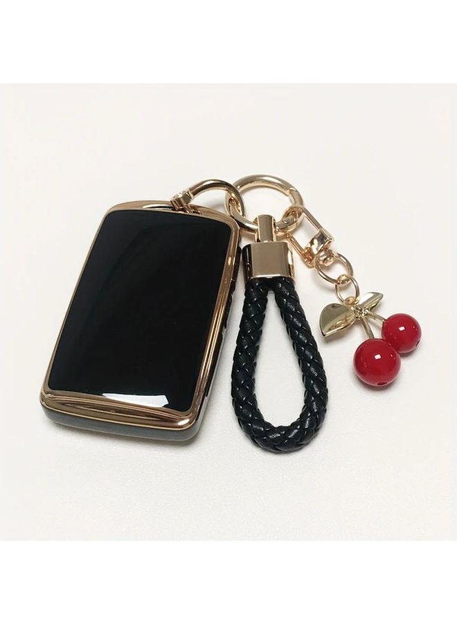 Red TPU Key Fob Cover Protector with Keychain for 2019 2021 Mazda Models - Image 2
