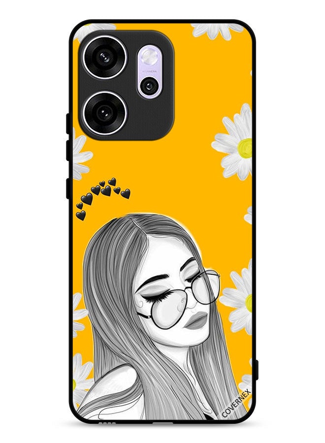 Covernex Oppo Reno14 F Protective Case Cover Glasses Girl Art - Image 1
