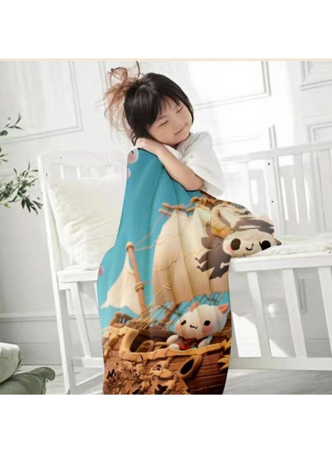 general Baby and children's cartoon flannel thin blanket (warm and comfortable, suitable for sleep, game use) 70cm*100cm - Image 2