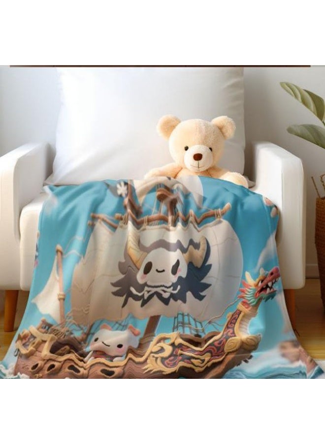 general Baby and children's cartoon flannel thin blanket (warm and comfortable, suitable for sleep, game use) 70cm*100cm - Image 1