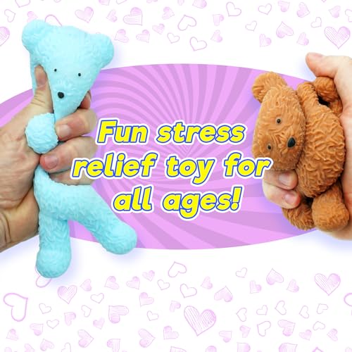Ja-Ru JARU Jumbo Squishy Gummy Bear Toy 1 Blue Bear Mochi Squishy Toys for Kids Animal Squeeze Toy Stress Relief Fidget Toys Party Favors Easter Basket Stuffers Blue37111s - Image 5
