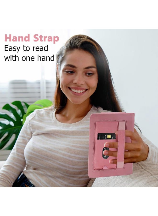 COO OO Case for 6.8" Kindle Paperwhite (11th Generation - 2021) and Signature Edition, Premium PU Leather 6.8" Kindle Paperwhite Case with Auto Wake/Sleep, Hand Strap, Card Slot and Foldable Stand, Pink - Image 5