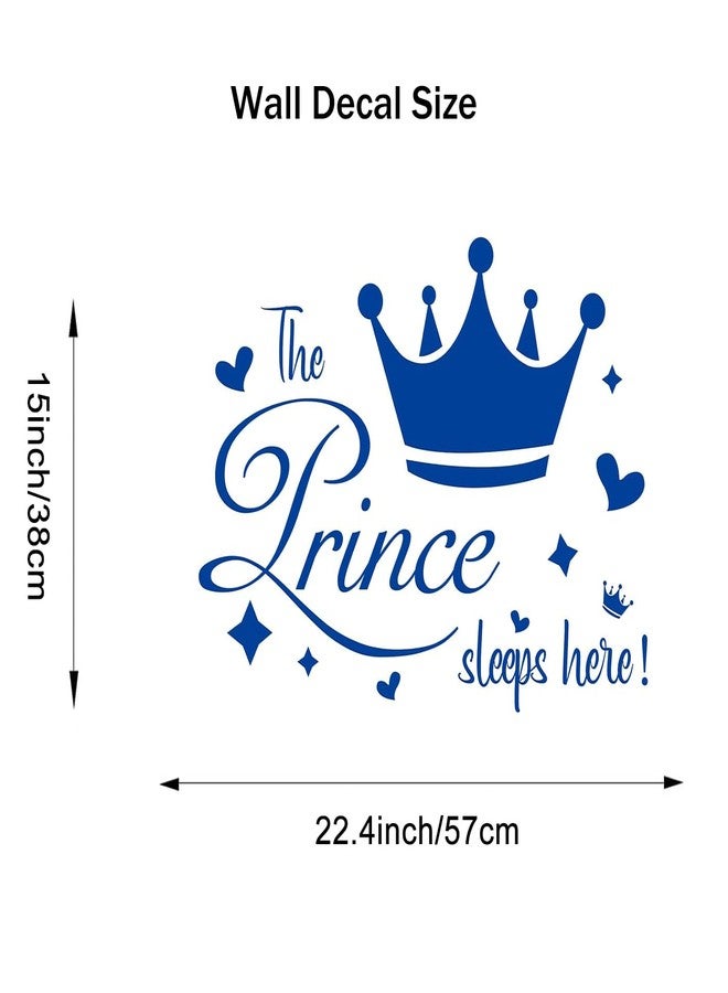 Lchen Princess Prince Sleeps Here Wall Sticker Decal Home Decoration Decor Removable (Blue-Prince) - Image 5