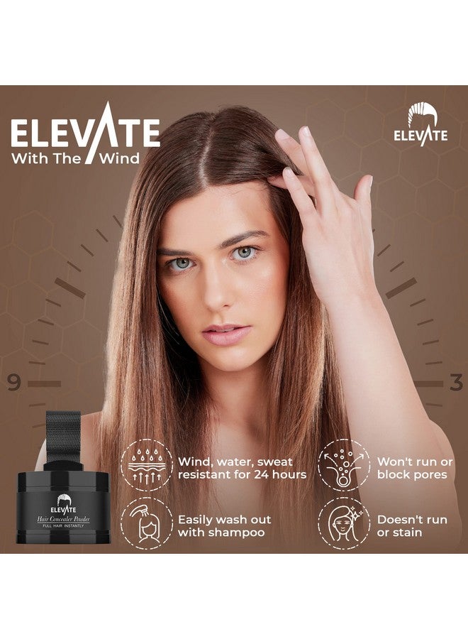 ELEVATE Hair Line Powder Instantly Conceal Hair Loss for Thinning Areas - Shadow Makeup - Root Cover Touch Up with Puff Touch - Instant Gray Coverage for Men and Women (Black) - Image 4