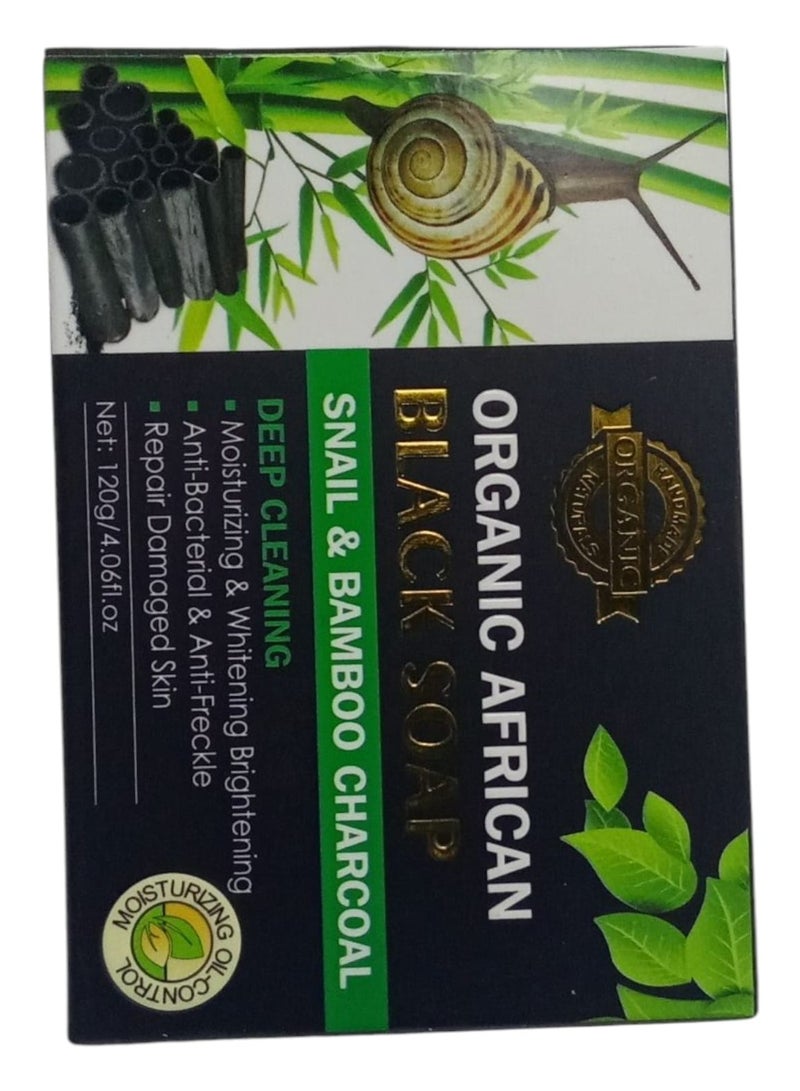 African Black Soap With Bamboo Charcoal And Snail 120g