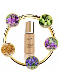 GLO24K UNLEASH THE POWER OF GOLD GLO24K Eye Serum with 24k Gold, Hyaluronic Acid, and Vitamins A,C,E. Potent Formula for the delicate skin around the eyes.  - Image 2