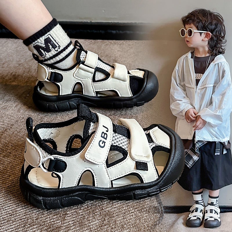 Children'S Sandals 2025 Boys Non-Slip Soft Sole Beach Children'S Shoes Big Boys Sports Frame Shoes - Image 4
