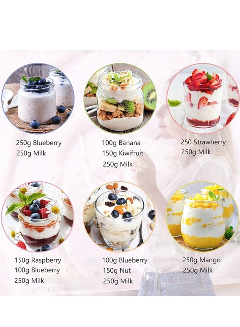 sokany Yogurt Maker, Greek yogurt,1400ML Automatic Yogurt Maker with 8 180ML Glass Jars, Digital Time Setting, 18-55℃ Automatic Temperature Control, Easy Cleaning and Operation, Make Fresh Homemade Yogurt - Image 5