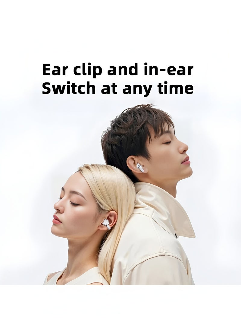 Flyview True Wireless Bluetooth 5.49 LED Earbuds Earphones Ear Clips Two Pairs One Charging Case, OWS TWS Open On-ear Ear-clip In-ear Earbuds Ear-clips, Earphone for Work Sports Travel - Image 3