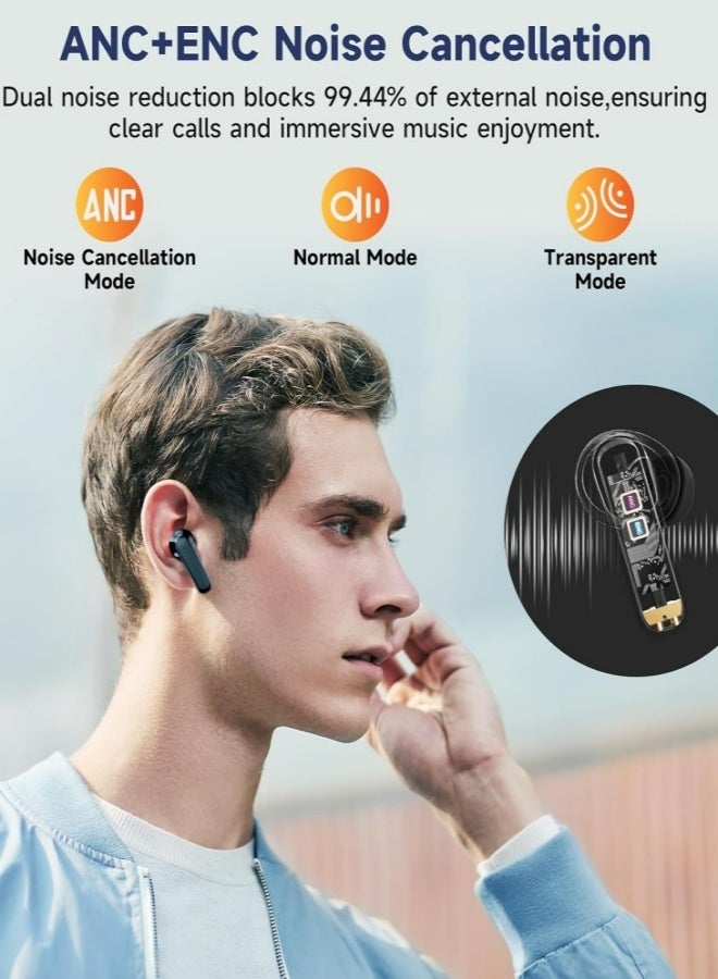 Flyview True Wireless Bluetooth 5.49 LED Earbuds Earphones Ear Clips Two Pairs One Charging Case, OWS TWS Open On-ear Ear-clip In-ear Earbuds Ear-clips, Earphone for Work Sports Travel - Image 4