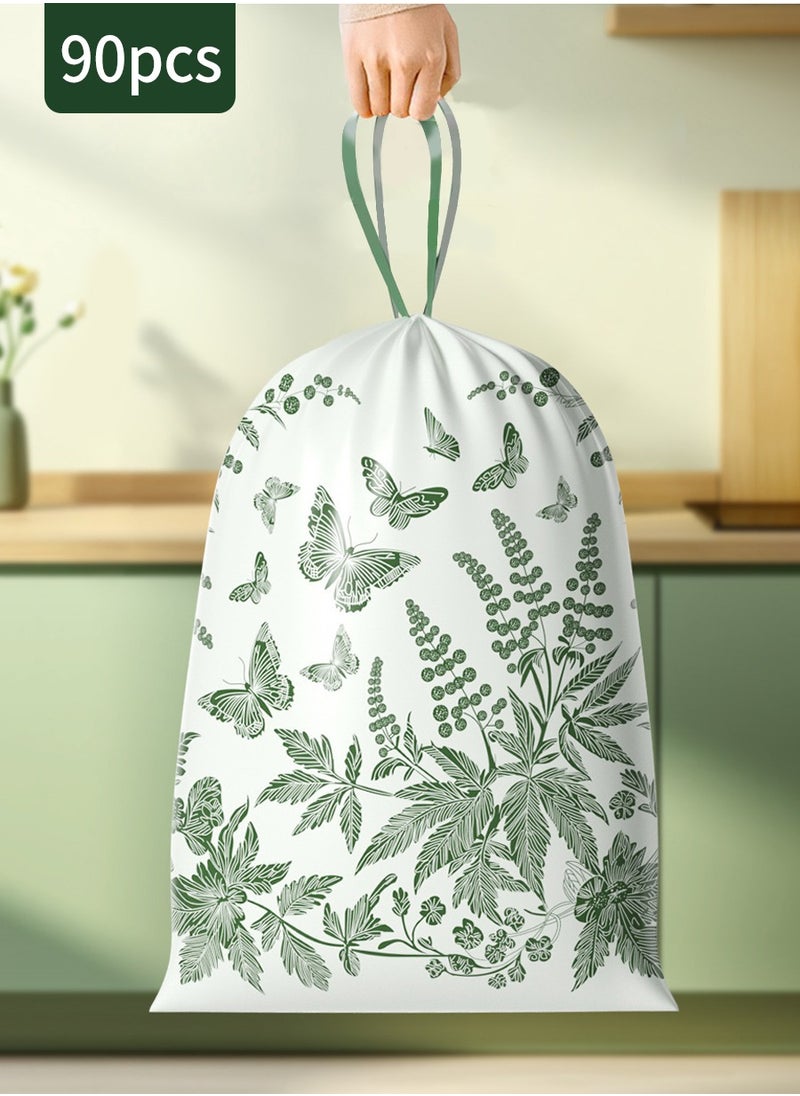 Beirui 90 Disposable Garbage Bags, argy wormwood, No-Tear Garbage Bags for Kitchen, Dining Room, Bathroom, Living Room, Office, etc.  - Image 1