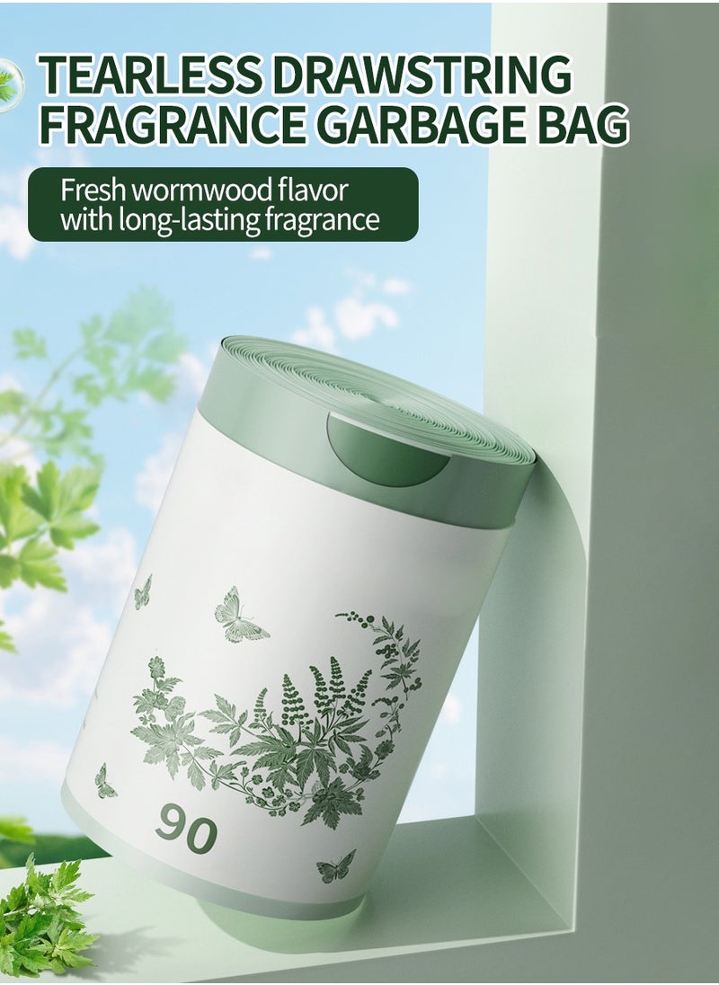 90 Disposable Garbage Bags, argy wormwood, No-Tear Garbage Bags for Kitchen, Dining Room, Bathroom, Living Room, Office, etc.