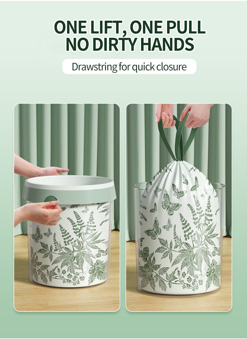 90 Disposable Garbage Bags, argy wormwood, No-Tear Garbage Bags for Kitchen, Dining Room, Bathroom, Living Room, Office, etc.