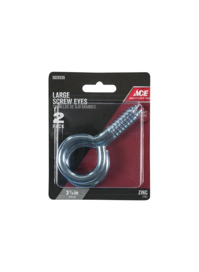 ACE 2-Piece Zinc-Plated Steel Screw Eye Silver  - Image 1