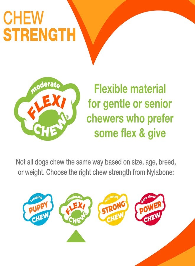 Nylabone Original Bone Flexi Chew Toy for Dogs, Dog Toys for Moderate Chewers, Dog Chew Bones, Bacon & Peanut Butter Flavor, For X-Small Dogs - Up to 15 lbs, 3 Pack - Image 3