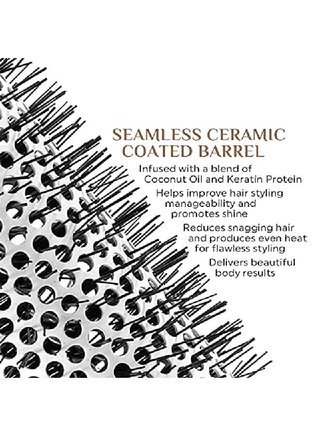 Cricket Ultra Smooth Coconut 15” Thermal Ceramic Barrel Hair Brush Antistatic Heatresistant Hairbrush For Blow Drying Curling And Styling All Hair Types - Image 4