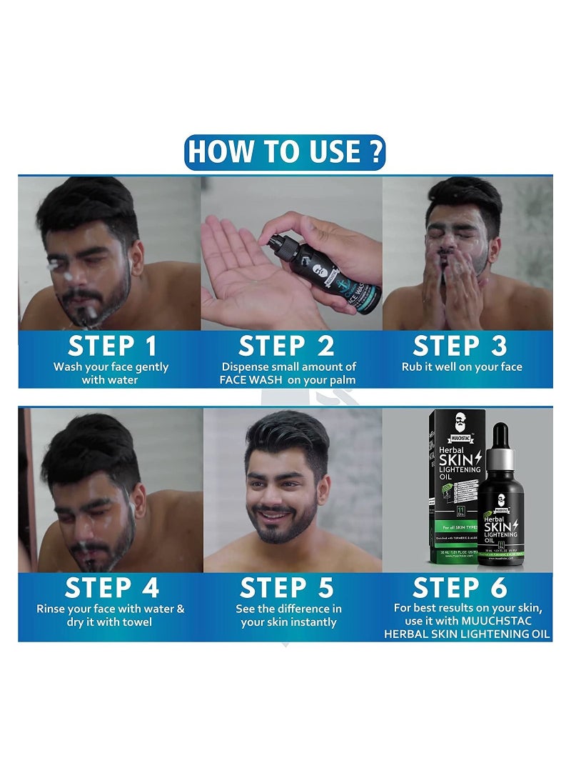 MUUCHSTAC Mens Ocean Face Wash For Men Pack Of 3 3X100ML  - Image 4