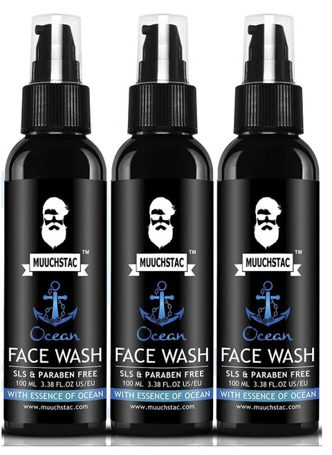 Mens Ocean Face Wash For Men Pack Of 3 3X100ML