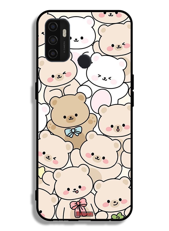 Tolwak Oppo A33 (2020) Protective Case Cover Bears Pattern - Image 2