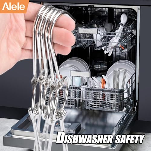 Alele Double Hooks,2pack 11 Inch Meat Hooks Poultry Roasting Hooks Butcher Hook Processing Meat Hook Stainless Steel Rotary Device Slaughtering Barbecue - Image 5
