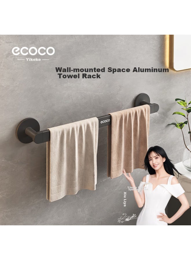 Ecoco Towel Rack, Bathroom Storage Shelf, No Drilling Required, Towel Hanging Rod, Drying Rack For Towels, Toilet Bath Towel Holder, E24090 Gray