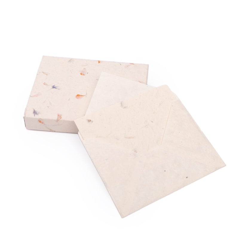 HIMALAYAN BAZAAR Lokta Paper Greeting Cards and Envelope Set - Ecofriendly Stationary Blank Note Cards | All Occasion Greeting Cards | Handmade in Nepal - Image 1