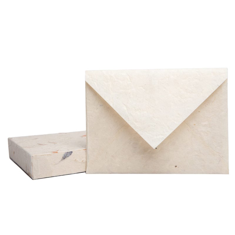 HIMALAYAN BAZAAR Lokta Paper Greeting Cards and Envelope Set - Ecofriendly Stationary Blank Note Cards | All Occasion Greeting Cards | Handmade in Nepal - Image 3
